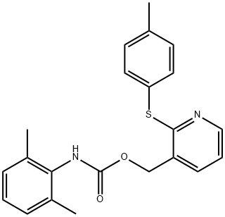 (2-[(4-METHYLPHENYL)SULFANYL]-3-PYRIDINYL)METHYL N-(2,6-DIMETHYLPHENYL)CARBAMATE Struktur