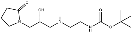 TERT-BUTYL N-(2-([2-HYDROXY-3-(2-OXOTETRAHYDRO-1H-PYRROL-1-YL)PROPYL]AMINO)ETHYL)CARBAMATE Struktur