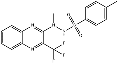 N',4-DIMETHYL-N'-[3-(TRIFLUOROMETHYL)-2-QUINOXALINYL]BENZENESULFONOHYDRAZIDE Struktur