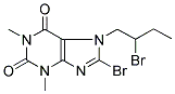 8-BROMO-7-(2-BROMOBUTYL)-1,3-DIMETHYL-2,3,6,7-TETRAHYDRO-1H-PURINE-2,6-DIONE Struktur