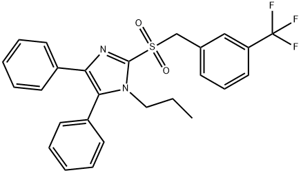 4,5-DIPHENYL-1-PROPYL-1H-IMIDAZOL-2-YL 3-(TRIFLUOROMETHYL)BENZYL SULFONE Struktur