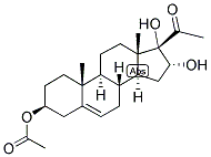 5-PREGNEN-3-BETA, 16-ALPHA, 17-TRIOL-20-ONE 3-ACETATE Struktur