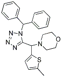 4-((1-BENZHYDRYL-1H-TETRAZOL-5-YL)(5-METHYLTHIOPHEN-2-YL)METHYL)MORPHOLINE Struktur