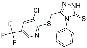 3-((3-CHLORO-5-(TRIFLUOROMETHYL)(2-PYRIDYLTHIO))METHYL)-4-PHENYL-1,2,4-TRIAZOLINE-5-THIONE Struktur