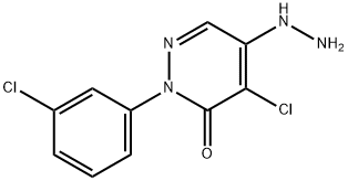 4-CHLORO-2-(3-CHLOROPHENYL)-5-HYDRAZINO-3(2H)-PYRIDAZINONE Struktur