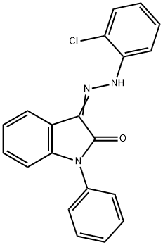 1-PHENYL-1H-INDOLE-2,3-DIONE 3-[N-(2-CHLOROPHENYL)HYDRAZONE] Struktur