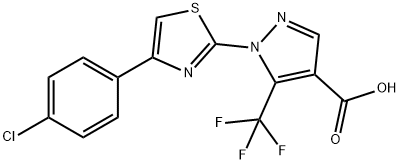 1-[4-(4-CHLOROPHENYL)-1,3-THIAZOL-2-YL]-5-(TRIFLUOROMETHYL)-1H-PYRAZOLE-4-CARBOXYLIC ACID Struktur