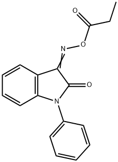 1-PHENYL-3-[(PROPIONYLOXY)IMINO]-1,3-DIHYDRO-2H-INDOL-2-ONE Struktur