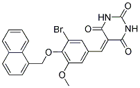 5-[3-BROMO-5-METHOXY-4-(1-NAPHTHYLMETHOXY)BENZYLIDENE]PYRIMIDINE-2,4,6(1H,3H,5H)-TRIONE Struktur