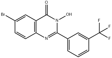 6-BROMO-3-HYDROXY-2-[3-(TRIFLUOROMETHYL)PHENYL]-4(3H)-QUINAZOLINONE Struktur