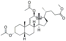 9(11), (5-BETA)-CHOLENIC ACID-3-ALPHA, 12-BETA-DIOL DIACETATE METHYL ESTER Struktur