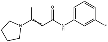 N-(3-FLUOROPHENYL)-3-(1-PYRROLIDINYL)-2-BUTENAMIDE Struktur