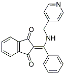 2-(PHENYL((4-PYRIDYLMETHYL)AMINO)METHYLENE)INDANE-1,3-DIONE Struktur