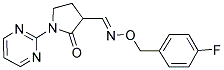 2-OXO-1-(2-PYRIMIDINYL)-3-PYRROLIDINECARBALDEHYDE O-(4-FLUOROBENZYL)OXIME Struktur