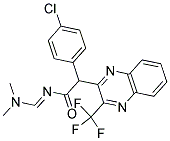 2-(4-CHLOROPHENYL)-N-[(DIMETHYLAMINO)METHYLENE]-2-[3-(TRIFLUOROMETHYL)-2-QUINOXALINYL]ACETAMIDE Struktur