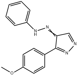 3-(4-METHOXYPHENYL)-4H-PYRAZOL-4-ONE N-PHENYLHYDRAZONE Struktur