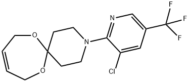 3-[3-CHLORO-5-(TRIFLUOROMETHYL)-2-PYRIDINYL]-7,12-DIOXA-3-AZASPIRO[5.6]DODEC-9-ENE Struktur