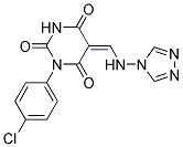 1-(4-CHLOROPHENYL)-5-[(4H-1,2,4-TRIAZOL-4-YLAMINO)METHYLENE]-2,4,6(1H,3H,5H)-PYRIMIDINETRIONE Struktur