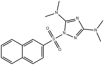 N-[3-(DIMETHYLAMINO)-1-(2-NAPHTHYLSULFONYL)-1H-1,2,4-TRIAZOL-5-YL]-N,N-DIMETHYLAMINE Struktur