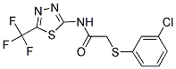 2-[(3-CHLOROPHENYL)SULFANYL]-N-[5-(TRIFLUOROMETHYL)-1,3,4-THIADIAZOL-2-YL]ACETAMIDE Struktur