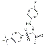 1-((4-(TERT-BUTYL)PHENYL)SULFONYL)-2-((4-FLUOROPHENYL)AMINO)-1-NITROETHENE Struktur