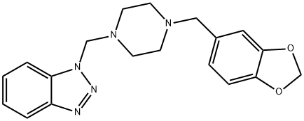 1-([4-(1,3-BENZODIOXOL-5-YL)PIPERAZINO]METHYL)-1H-1,2,3-BENZOTRIAZOLE Struktur