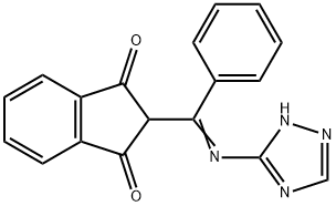 2-(2-(3H-2,3,5-TRIAZOLYL)-2-AZA-1-PHENYLVINYL)INDANE-1,3-DIONE Struktur