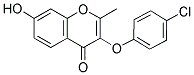 3-(4-CHLORO-PHENOXY)-7-HYDROXY-2-METHYL-CHROMEN-4-ONE Struktur