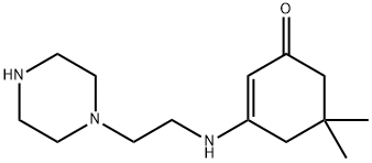 5,5-DIMETHYL-3-(2-PIPERAZIN-1-YL-ETHYLAMINO)-CYCLOHEX-2-ENONE Struktur