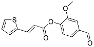 4-FORMYL-2-METHOXYPHENYL 3-(2-THIENYL)ACRYLATE Struktur