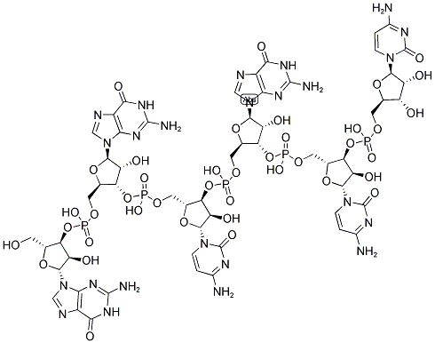 GGCGCC, 5'-NON-PHOSPHORYLATED Struktur