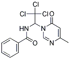 N1-[2,2,2-TRICHLORO-1-(4-METHYL-6-OXO-1,6-DIHYDRO-1-PYRIMIDINYL)ETHYL]BENZAMIDE Struktur