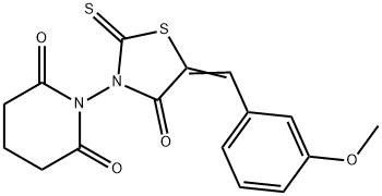 1-(5-[(3-METHOXYPHENYL)METHYLENE]-4-OXO-2-THIOXO-1,3-THIAZOLAN-3-YL)DIHYDRO-2,6(1H,3H)-PYRIDINEDIONE Struktur