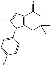 1-(4-FLUOROPHENYL)-2,6,6-TRIMETHYL-5,6,7-TRIHYDROINDOL-4-ONE Struktur