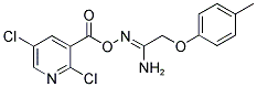 O1-[(2,5-DICHLORO-3-PYRIDYL)CARBONYL]-2-(4-METHYLPHENOXY)ETHANEHYDROXIMAMIDE Struktur