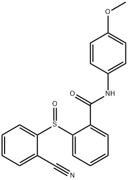 2-[(2-CYANOPHENYL)SULFINYL]-N-(4-METHOXYPHENYL)BENZENECARBOXAMIDE Struktur