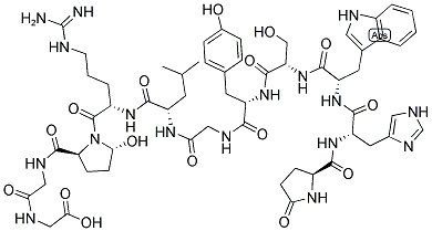 PGLU-HIS-TRP-SER-TYR-GLY-LEU-ARG-HYP-GLY-GLY Struktur