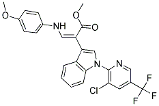 METHYL 2-(1-[3-CHLORO-5-(TRIFLUOROMETHYL)-2-PYRIDINYL]-1H-INDOL-3-YL)-3-(4-METHOXYANILINO)ACRYLATE Struktur