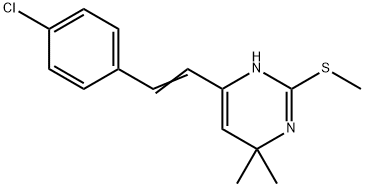 4-(4-CHLOROSTYRYL)-6,6-DIMETHYL-1,6-DIHYDRO-2-PYRIMIDINYL METHYL SULFIDE Struktur