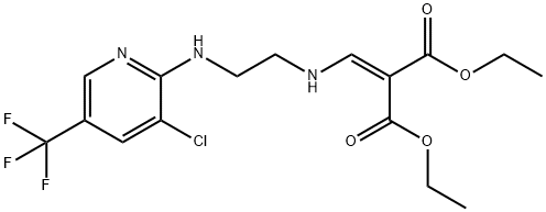 DIETHYL 2-([(2-([3-CHLORO-5-(TRIFLUOROMETHYL)-2-PYRIDINYL]AMINO)ETHYL)AMINO]METHYLENE)MALONATE Struktur