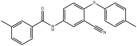 N-(3-CYANO-4-[(4-METHYLPHENYL)SULFANYL]PHENYL)-3-METHYLBENZENECARBOXAMIDE Struktur