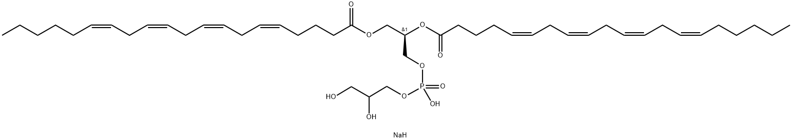 1,2-DIARACHIDONOYL-SN-GLYCERO-3-[PHOSPHO-RAC-(1-GLYCEROL)] (SODIUM SALT) Struktur