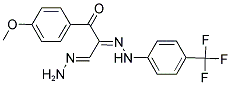 3-(4-METHOXYPHENYL)-3-OXO-2-(2-[4-(TRIFLUOROMETHYL)PHENYL]HYDRAZONO)PROPANAL HYDRAZONE Struktur