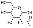 N-(2,4,5-TRIHYDROXY-6-HYDROXYMETHYL-TETRAHYDRO-PYRAN-3-YL)-ACETAMIDE Struktur