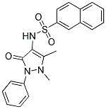 2,3-DIMETHYL-4-((2-NAPHTHYLSULFONYL)AMINO)-1-PHENYL-3-PYRAZOLIN-5-ONE Struktur