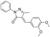 4-((3,4-DIMETHOXYPHENYL)METHYLENE)-3-METHYL-1-PHENYL-2-PYRAZOLIN-5-ONE Struktur