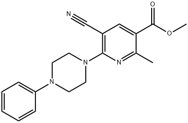 METHYL 5-CYANO-2-METHYL-6-(4-PHENYLPIPERAZINO)NICOTINATE Struktur