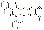 5-(3,4-DIMETHOXYBENZYLIDENE)-1,3-BIS(2-METHYLPHENYL)-2-THIOXODIHYDRO-4,6(1H,5H)-PYRIMIDINEDIONE Struktur