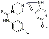 ((4-METHOXYPHENYL)AMINO)(4-(((4-METHOXYPHENYL)AMINO)THIOXOMETHYL)PIPERAZINYL)METHANE-1-THIONE Struktur