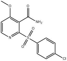 2-[(4-CHLOROPHENYL)SULFONYL]-4-METHOXYNICOTINAMIDE Struktur